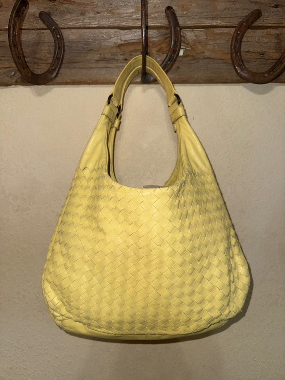 Bottega Veneta Yellow Intrecciato Leather Hobo